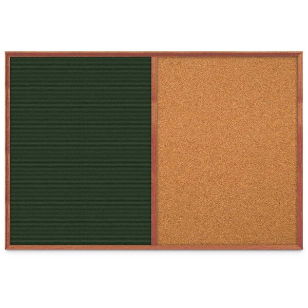 Slim Style Indoor Enclosed Corkboard, 30", UV503SCH-SATIN-AMETHY